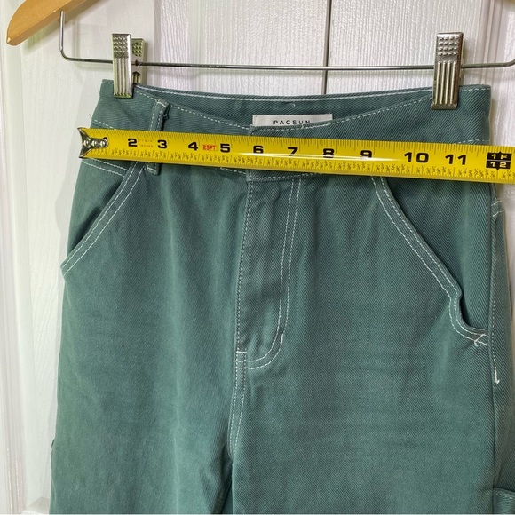 PacSun Teal Low Rise 90s Carpenter Pants Sz 23 - Picture 5 of 11